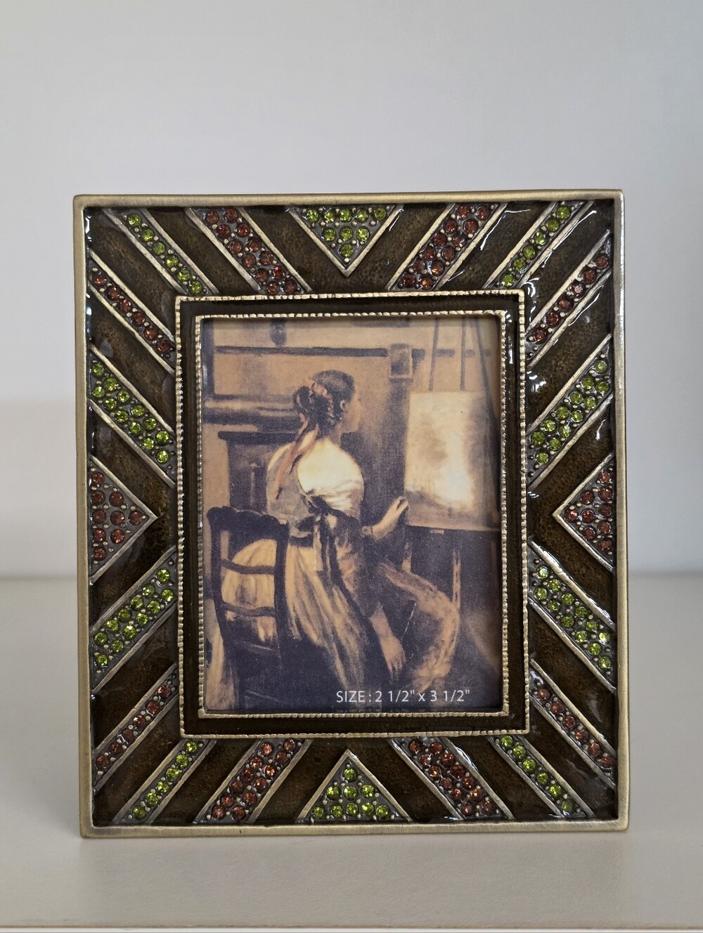 Ashleigh Manor Pyramidal Elegance Enamel & Swarovski Crystal Frame